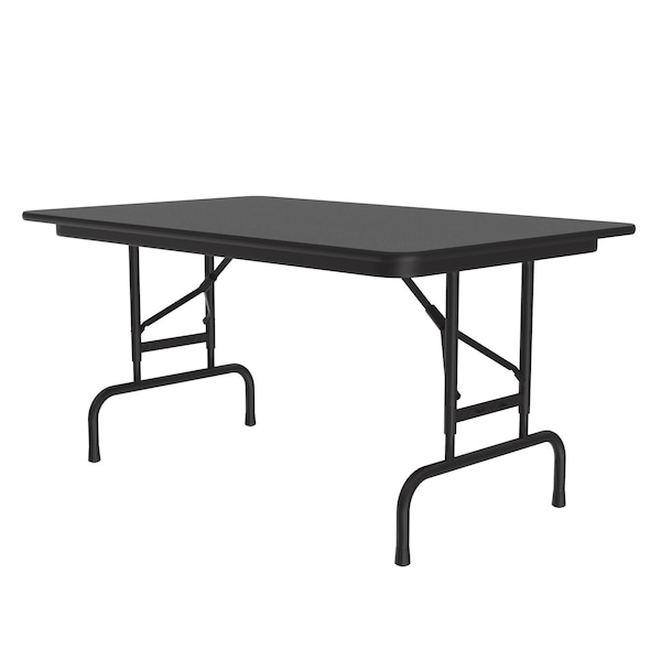 CFA Adjustable Melamine Folding Tables 30x48 Black Granite